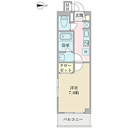 サザン湘南 1Kの間取図画像