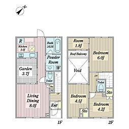 Wisteria Court 3LDKの間取図画像