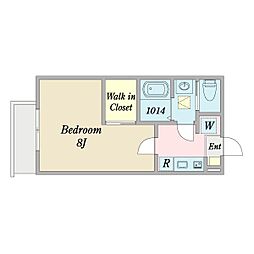 ＹＳ52 3階1Kの間取り