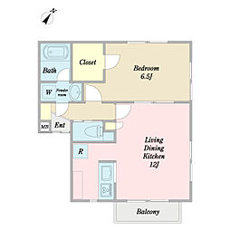 FLOURISH 1LDKの間取図画像