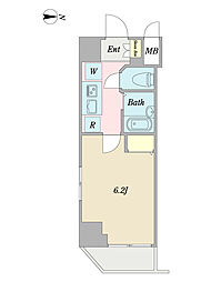 プロシード三田 1Kの間取図画像