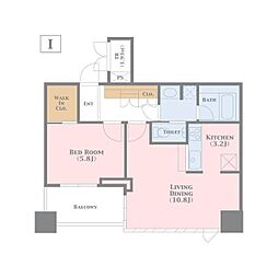 アルフレンテ 1LDKの間取図画像