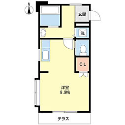 クレアール八柱 1Kの間取図画像