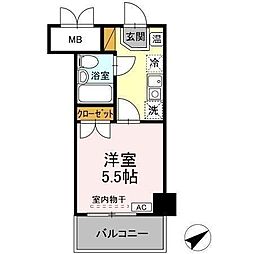 コンフォール小泉 1Kの間取図画像