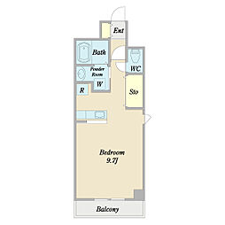 東洋コーポレーション緑が丘ビルＳＫＭ 3階ワンルームの間取り