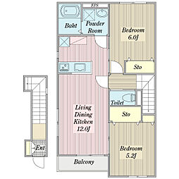 間取図画像 2LDK