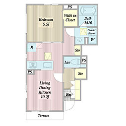 (仮称)八千代市萱田計画 1LDKの間取図画像
