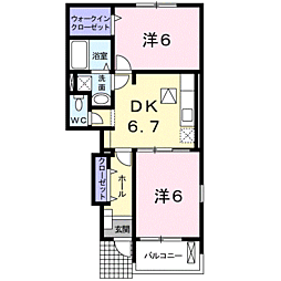 間取図画像 2DK