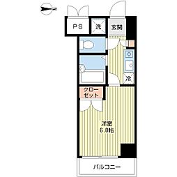 セントグレース 1Kの間取図画像
