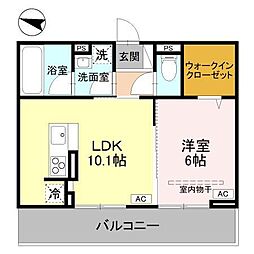 アメニティ 美南東 1LDKの間取図画像
