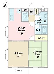 フルブルーム 2DKの間取図画像