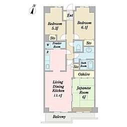 シティプラザせんげん台壱番館 3LDKの間取図画像
