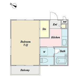 ファインステージ 1Kの間取図画像