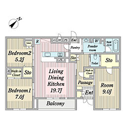 間取図画像 3LDK