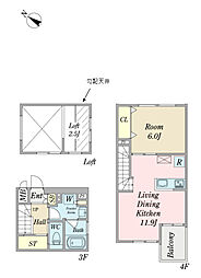 エスポワール 1LDKの間取図画像