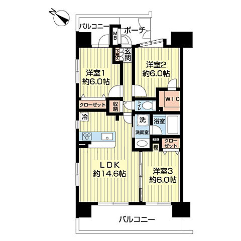 間取り フェイム小岩レジデンスタワー 10階/1001