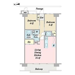間取図画像 2LDK