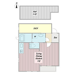 池上ショコラ ワンルームの間取図画像