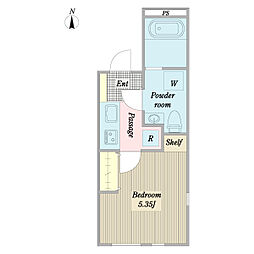 STRIPES 大森 1Kの間取図画像