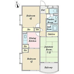 グラン・シャトー 3DKの間取図画像