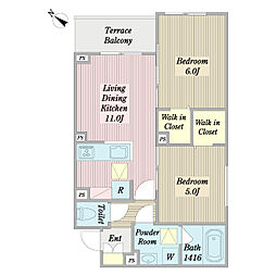 間取図画像 2LDK