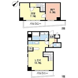 SEABLUE 1SLDKの間取図画像