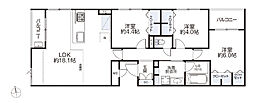 リーフガーデン浦安 3LDKの間取図画像