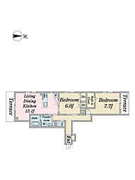 間取図画像 2LDK