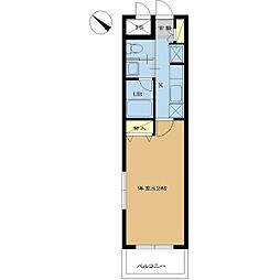 メゾンクレール 1Kの間取図画像