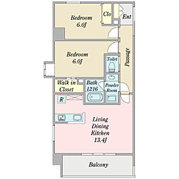 Sirius 2LDKの間取図画像