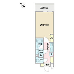 Ｔｒｅｅｍ 0308 3階1Kの間取り