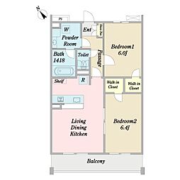 間取図画像 2LDK