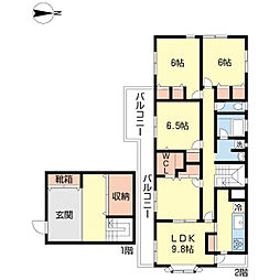 オレンジドーム 3LDKの間取図画像