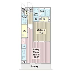 Ｍｏｂｉｌｉｔｙ Ｔｅｒｒａｃｅ 3階1LDKの間取り