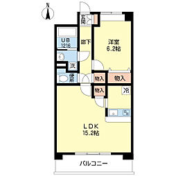 Ciel 1LDKの間取図画像