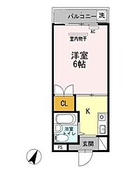 MAZYAハイタウン学芸大学 1Kの間取図画像