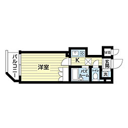 フェニックス桜上水 1Kの間取図画像