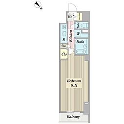 プロシード新横浜 1Kの間取図画像