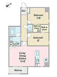 間取図画像 2LDK
