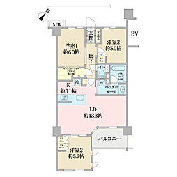 間取図画像 3LDK