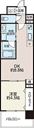 MOMONRESIDENCE六本木 1DKの間取図画像