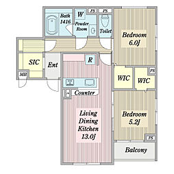 間取図画像 2LDK