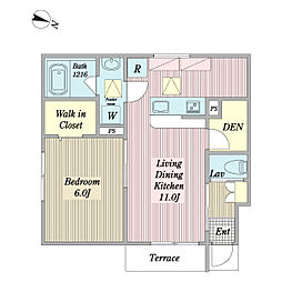 PonteLibro 1SLDKの間取図画像
