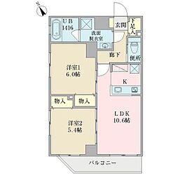 ALIVIO 2LDKの間取図画像