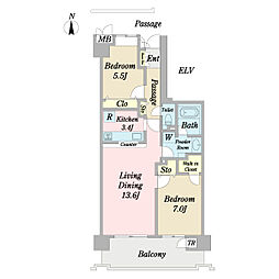 間取図画像 2LDK