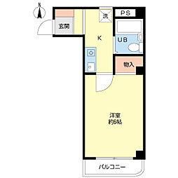 NRSコーポ 1Kの間取図画像