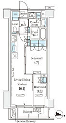ロイヤルパークス赤羽サウス 2LDKの間取図画像
