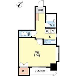 コンチェルト 3階1Kの間取り