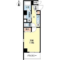 レジデンス　セレッソ 6階1Kの間取り