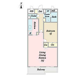 間取図画像 1LDK